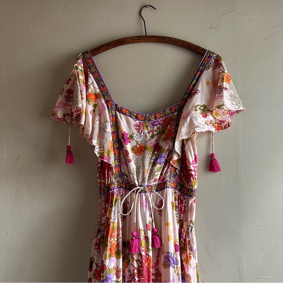 Tulle and Batiste maxi floral boho summer dress - Picture 3 of 10